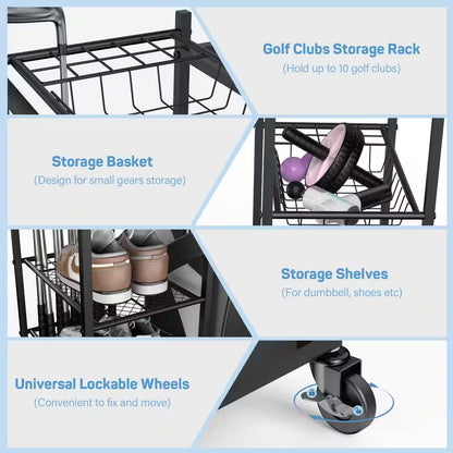 Multi-Weight Rack and Yoga Mat Storage Organizer