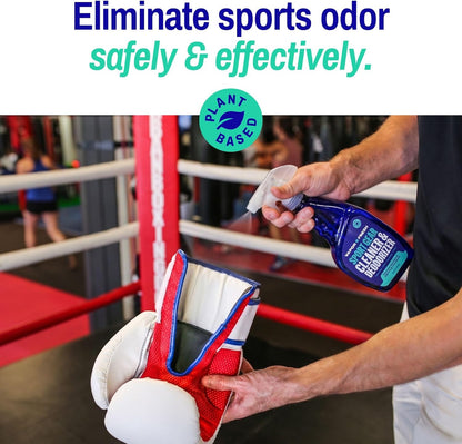 Sports Cleaner and Deodorizer - for Boxing Gloves, Sports Pads, Helmets, Gym Bags, Gym Equipment and More - Naturally Powered by Plants, 16 Fl Oz (1-Pack)